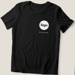 Simple Logo and Text Business Promotional<br><div class="desc">Simple logo and custom text business t-shirt.  Replace the logo and text with your own to customise.  Wear them yourself,  give them to your employees and co-workers,  sell them to customers and clients or give them away as promotional material to inspire customer loyalty.</div>