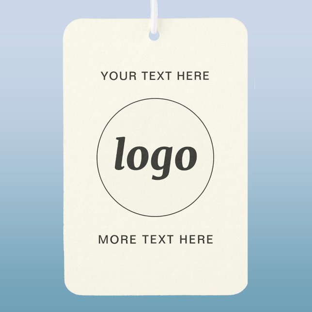 Simple Logo and Text Business Promotional Car Air Freshener (Simple logo with custom text business promotional air freshener)