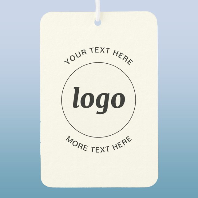Simple Logo and Text Business Promotional Car Air Freshener (Simple logo with custom text business promotional air freshener)