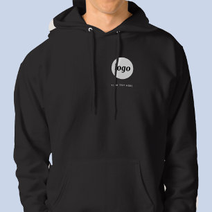 Simple Logo and Text Business Promotional Crest Hoodie