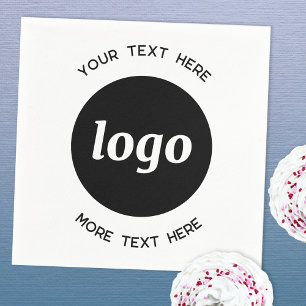 Simple Logo and Text Business Promotional Napkin