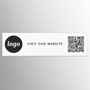 Simple Logo and Text Business QR Code Promotional Car Magnet