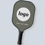 Simple Logo and Text Business Sage Green Pickleball Paddle<br><div class="desc">Simple logo and custom text for your business.  Replace the logo and text with your own to customise.  Use them yourself,  give them to your employees and co-workers,  sell them to customers and clients or give them away as promotional material to inspire customer loyalty.</div>