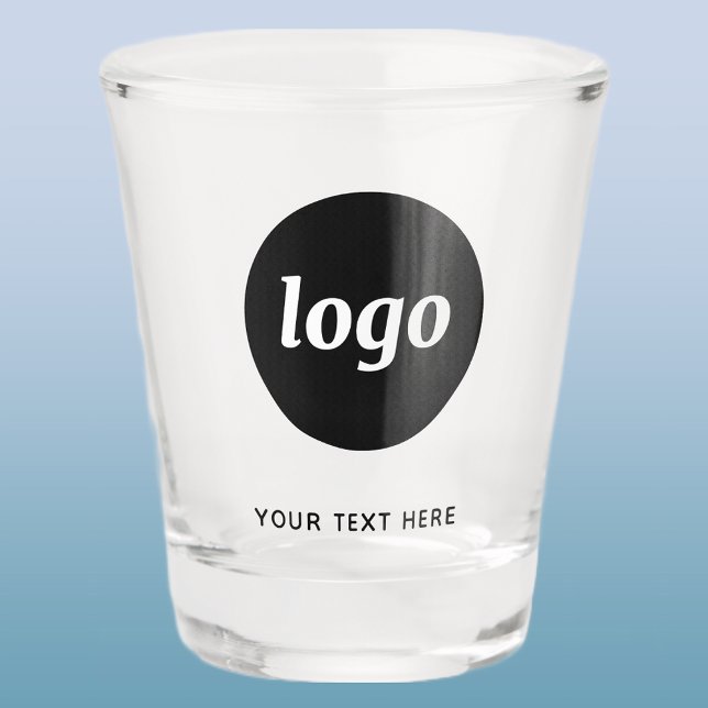 Simple Logo and Text Business Shot Glass (Logo with text business promotional shot glass)