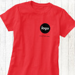 Simple Logo and Text Business T-Shirt<br><div class="desc">Simple logo and custom text business t-shirt.  Replace the logo and text with your own to customise.  Wear them yourself,  give them to your employees and co-workers,  sell them to customers and clients or give them away as promotional material to inspire customer loyalty.</div>