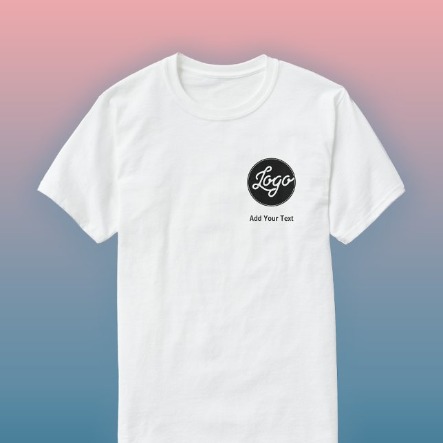 Simple Logo and Text Business T-Shirt (Zazzle Simple Logo and Text Company Business Corporate Employee Custom T-Shirt Personalized Gifts)