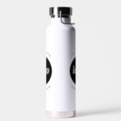 Simple Logo and Text Business Water Bottle (Left)