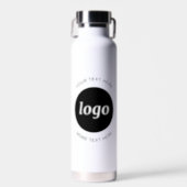 Simple Logo and Text Business Water Bottle (Front)