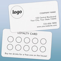 Simple Logo and Text Customer Loyalty Card
