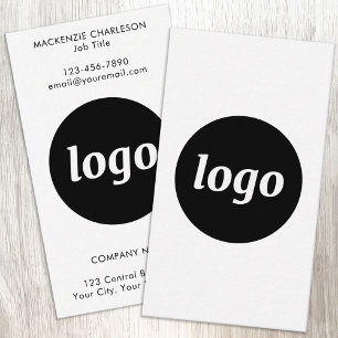 Simple Logo and Text Vertical Business Card