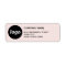 Simple Logo Blush Pink Company Return Address