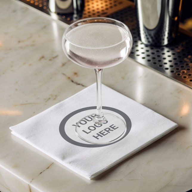 Simple Logo Branded Promotional Business Event Napkin (Creator Uploaded)