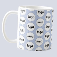 Simple Logo Business Branding Pattern Light Blue