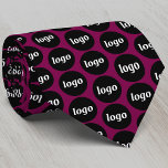 Simple Logo Business Neck Tie<br><div class="desc">Simple logo design to foster brand loyalty and promote your small business.  Replace the logo with your own and change the background colour in the Design Tool to customise.</div>