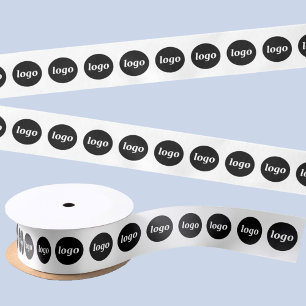 Simple Logo Business Packaging Satin Ribbon