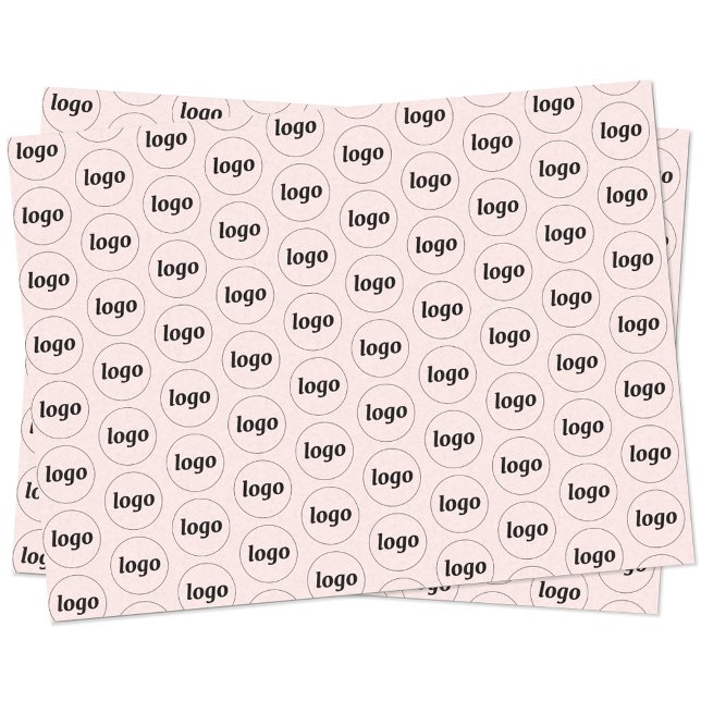 Simple Logo Business Pattern Blush Pink Tissue Paper (Logo pattern custom business promotional packaging tissue paper sheets)