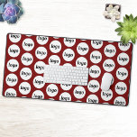 Simple Logo Business Pattern Burgundy Red Desk Mat<br><div class="desc">Simple logo design to foster brand loyalty and promote your small business.  Replace the logo with your own and change the background colour in the Design Tool to customise.</div>
