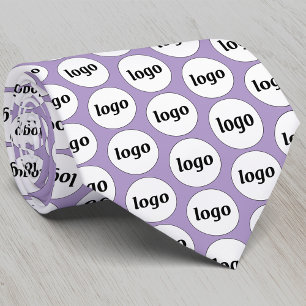 Simple Logo Business Pattern Lilac Purple Tie