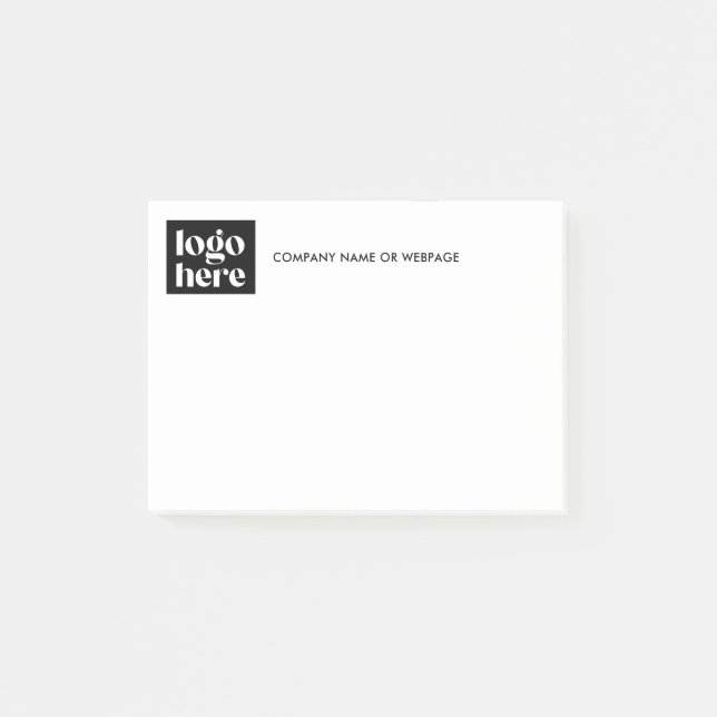Simple Logo Business Post it Notes (Front)