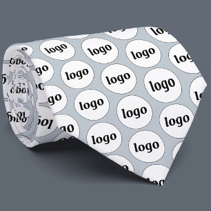 Simple Logo Business Promotional Powder Blue Tie