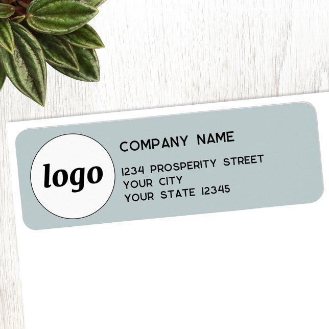 Simple Logo Company Return Address Label (Simple logo promotional business return address label)