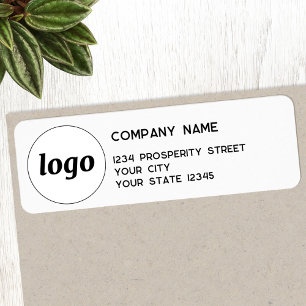 Simple Logo Company Return Address Label