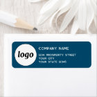 Simple Logo Company Return Address Teal Green