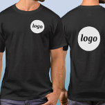 Simple Logo Crest and Back Promotional Business T-Shirt<br><div class="desc">Simple logo crest and back print promotional business t-shirt.  Replace the logo with your own to customise.  Wear them yourself,  give them to your staff,  employees and co-workers,  sell them to customers and clients or give them away as promotional merchandise to inspire customer loyalty.</div>