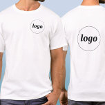 Simple Logo Crest and Back Promotional Business T-Shirt<br><div class="desc">Simple logo crest and back print promotional business t-shirt.  Replace the logo with your own to customise.  Wear them yourself,  give them to your staff,  employees and co-workers,  sell them to customers and clients or give them away as promotional merchandise to inspire customer loyalty.</div>
