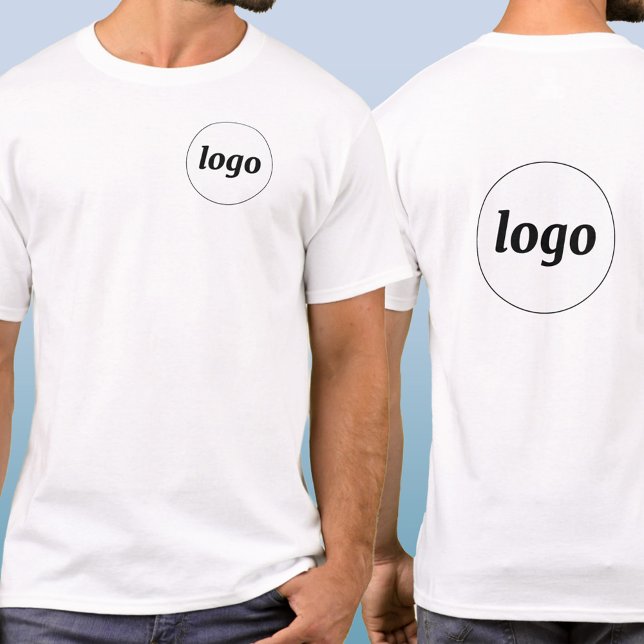 Simple Logo Crest and Back Promotional Business T-Shirt (Simple logo crest and back print business branding promotional t-shirt)