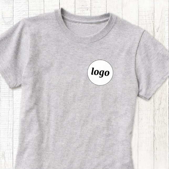 Simple Logo Crest Promotional Business T-Shirt (Logo business promotional uniform crest t-shirt)