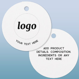 Simple Logo Custom Text Business Product Tags