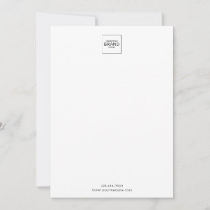 Simple Logo Minimalist Note Card