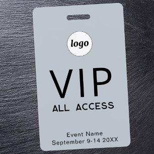 Simple Logo Minimalist VIP All Access Pass Event ID Badge