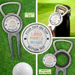 Simple Logo or Photo Custom Mullti-Purpose Divot Tool<br><div class="desc">Promote your business with this multi-purpose Divot Tool, Ball Marker and Bottle Opener featuring your logo and custom text or company slogan in your brand colours that golf lovers will appreciate when on the links. Utilise for promotion or marketing your golf course or club or golf-related business, golf prizes, awards...</div>