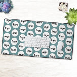Simple Logo Pattern Business Branding Promotional Desk Mat<br><div class="desc">Simple logo design to foster brand loyalty and promote your small business.  Replace the logo with your own and change the background colour in the Design Tool to customise.</div>