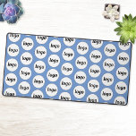 Simple Logo Pattern Business Branding Promotional Desk Mat<br><div class="desc">Simple logo design to foster brand loyalty and promote your small business.  Replace the logo with your own and change the background colour in the Design Tool to customise.</div>