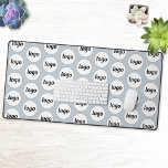 Simple Logo Pattern Business Branding Promotional Desk Mat<br><div class="desc">Simple logo design to foster brand loyalty and promote your small business.  Replace the logo with your own and change the background colour in the Design Tool to customise.</div>