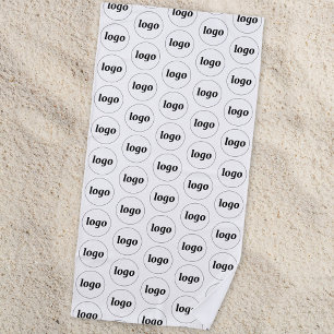 Simple Logo Pattern Business Promotional Beach Towel