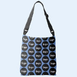 Simple Logo Pattern Business Promotional Crossbody Bag<br><div class="desc">Simple logo pattern design to foster brand loyalty and promote your small business.  Replace the logo with your own and change the background colour in the Design Tool to customise.</div>