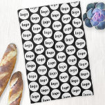 Simple Logo Pattern Business Promotional Tea Towel<br><div class="desc">Simple logo pattern design to foster brand loyalty and promote your small business.  Replace the logo with your own and change the background colour in the Design Tool to customise.  Use them yourself or in your business or give them to staff,  employees,  customers and clients.</div>