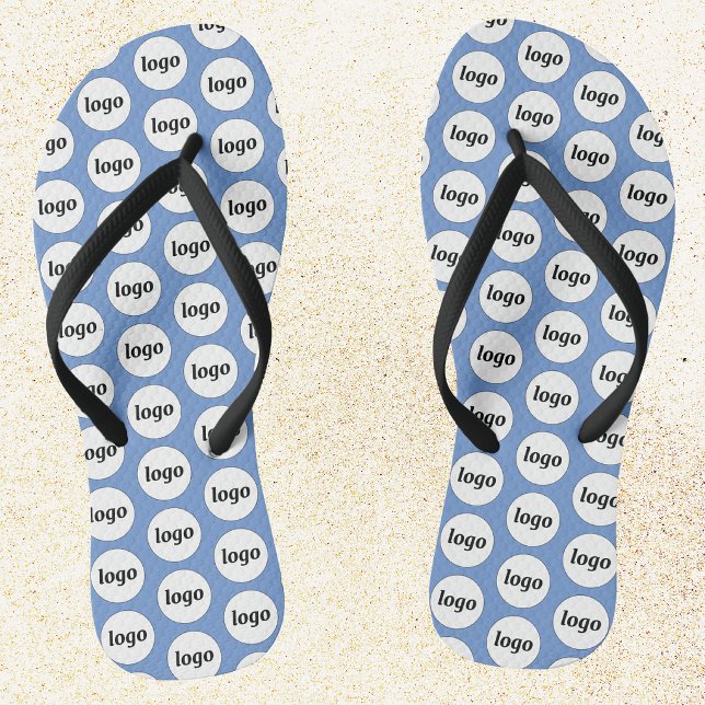 Simple Logo Pattern Business Promotional Thongs (Simple logo pattern business promotional branding flip flops)