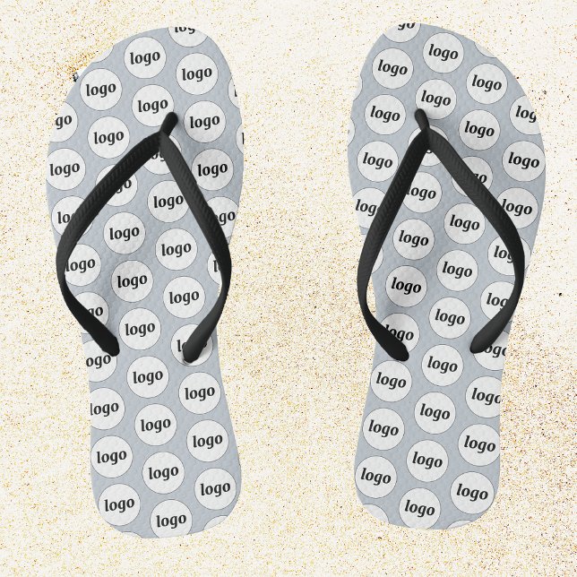 Simple Logo Pattern Business Promotional Thongs (Simple logo pattern business promotional branding flip flops)