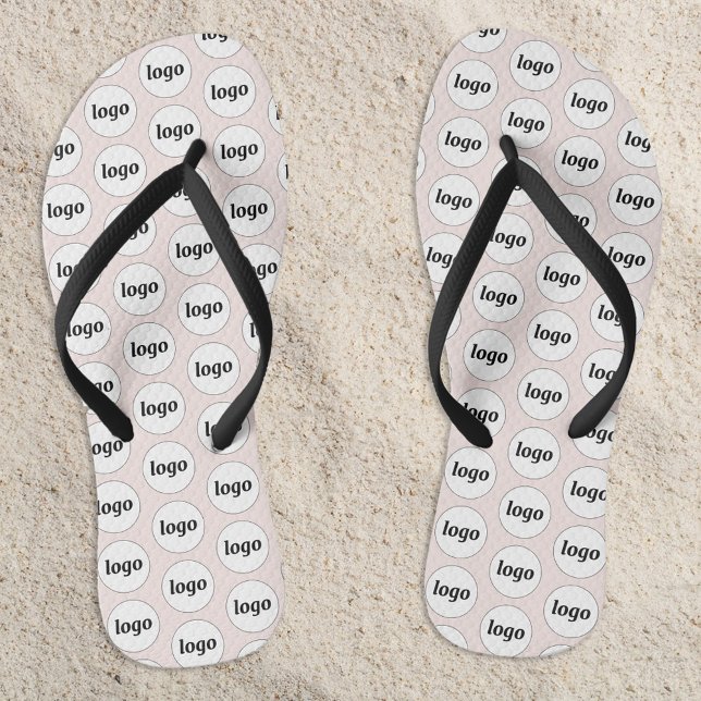 Simple Logo Pattern Business Promotional Thongs (Simple logo pattern business promotional branding flip flops)