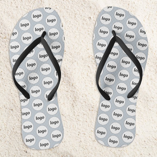 Simple Logo Pattern Business Promotional Thongs (Simple logo pattern business promotional branding flip flops)