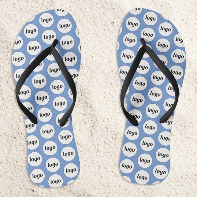 Simple Logo Pattern Business Promotional Thongs (Simple logo pattern business promotional branding flip flops)