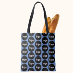 Simple Logo Pattern Business Promotional Tote Bag<br><div class="desc">Simple logo pattern design to foster brand loyalty and promote your small business.  Replace the logo with your own and change the background colour in the Design Tool to customise.</div>