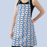 Simple Logo Pattern Promotional Blue Apron<br><div class="desc">Simple minimalist logo design to foster brand loyalty and promote your small business.  Replace the logo with your own and change the background colour in the Design Tool to customise.  Perfect for business parties and events,  or for your garden,  art,  craft,  cafe,  restaurant,  catering or bakery business.</div>