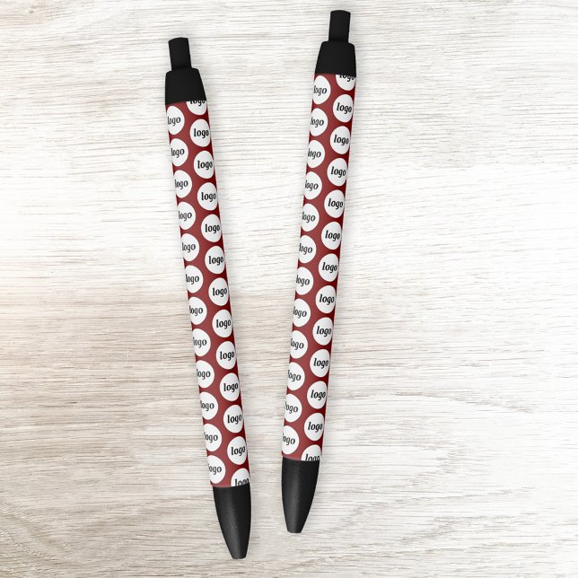 Simple Logo Pattern Promotional Business Burgundy Black Ink Pen (Simple logo pattern business promotional pens for trade shows and client or customer giveaways
)