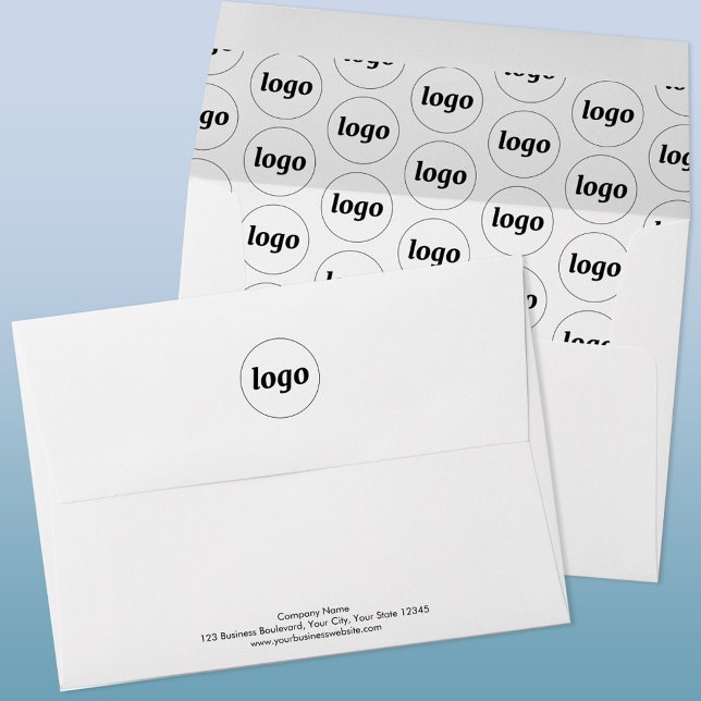 Simple Logo Professional Envelope (Logo custom text promotional business envelope)